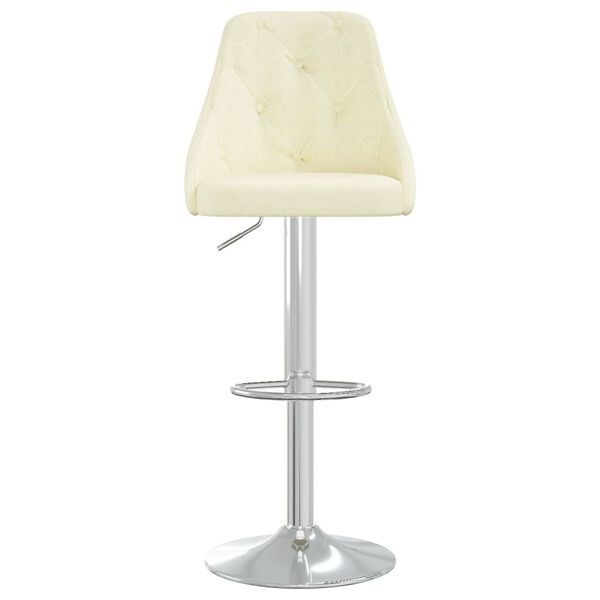 vidaXL Бар табуретки, 2 бр, кремави, текстил