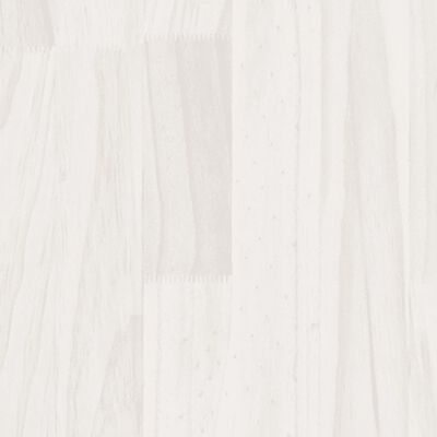 vidaXL Градински сандък, бял, 110x31x70 см, бор масив