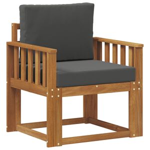 vidaXL Външен диван Солидно акациево дърво и полиестер Естествен