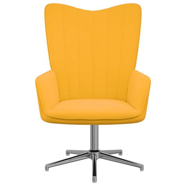 vidaXL Релакс стол, горчица жълто, кадифе