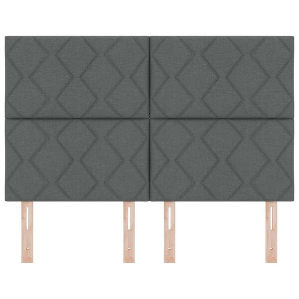 vidaXL Облегалка за глава с таблото Тъмен сив 160 cm Изкуствена