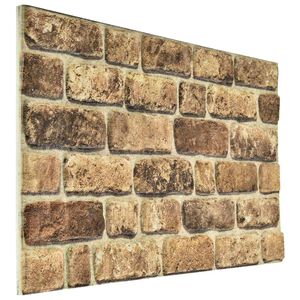 vidaXL Стенни панели 10 бр. 100 x 50 cm Тъмен пясък EPS пяна