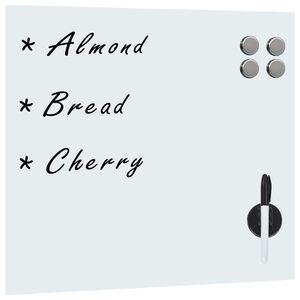 vidaXL Магнитна дъска за стенен монтаж, стъкло, 40x40 см