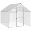 vidaXL Клетка за птици Сребристо 181,5 x 221 x 173,5 см Сварена жица