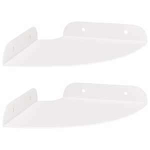 vidaXL Плаващ рафт с рафт със съхранение 2 pcs Бял 15 x 15 x 2 см