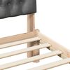 vidaXL Леглова рамка с тапицирана гръбна част Кафяво 100 x 200 cm