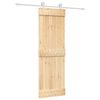 vidaXL Преплъзваща се врата Естествено и бяло 70 x 210 cm