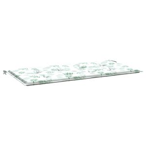 vidaXL Възглавница за градинска пейка с листа 100x50x3 см оксфорд плат