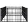 vidaXL Дворна клетка за кучета, стомана, 36,86 м&sup2;