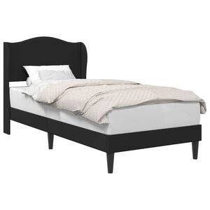 vidaXL Рамка за легло с таблото Черно 90 x 190 cm Изкуствена