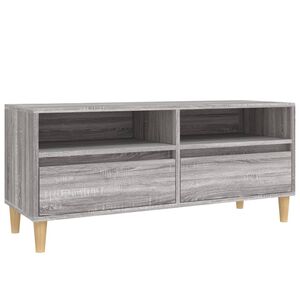 vidaXL ТB шкаф, сив сонома, 100x34,5x44,5 см, инженерно дърво