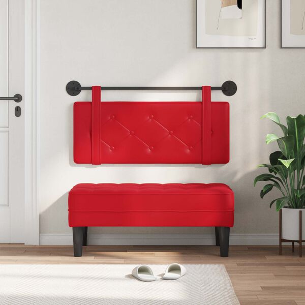 vidaXL Висяща табла Монтиране на стена Червено 100 cm Изкуствена