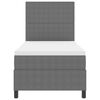 vidaXL Легло с пружинирана основа Светлосив и бял 203 x 80 x 128 см