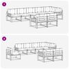 vidaXL Комплект дивани за открито 8 pcs Натурален и Крема