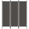 vidaXL Параван за стая, 3 панела, антрацит, 150x180 см