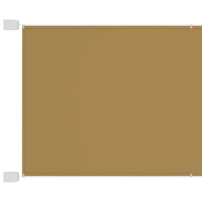 vidaXL Вертикален сенник, бежов, 60x360 см, оксфорд плат