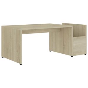 vidaXL Маса за кафе, дъб сонома, 90x45x35 см, инженерно дърво