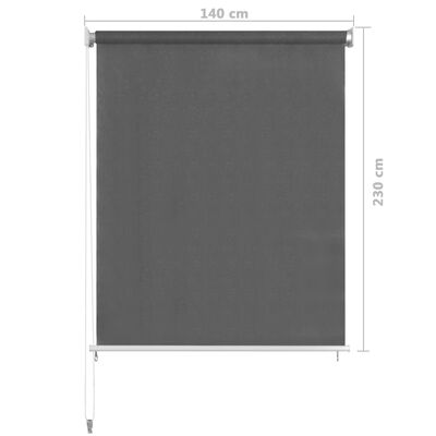 vidaXL Външна ролетна щора, 140x230 см, антрацит