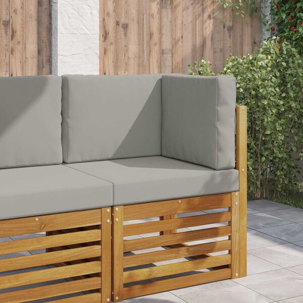 vidaXL Възглавница за диван на открито 3 pcs Сив Полиестер