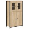 vidaXL Висок шкаф, дъб сонома, 62x32x106,5 см, инженерно дърво