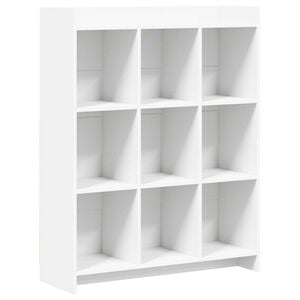 vidaXL Библиотека Бяло 87,5 x 30 x 111 см Инженерна дървесина