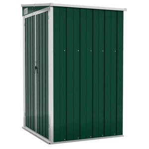 vidaXL Градинска барака за стенен монтаж зелена 118x100x178 см стомана