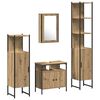 vidaXL Комплект мебели за баня 4 бр. Дъб 33 x 33 x 185,5 см