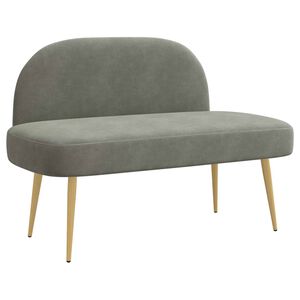 vidaXL Мек бенч с облегалка Светлосиво 110 x 60 x 76 cm