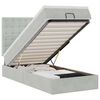 vidaXL Османска легло с матраци и LED, светлосиво, 90x190 см, кадифе