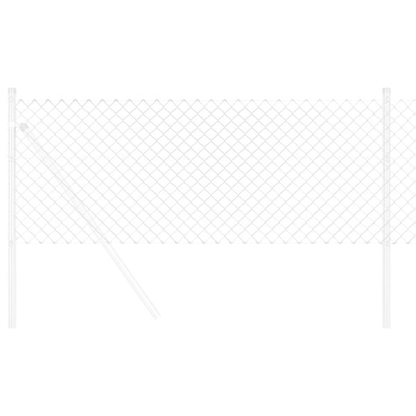 vidaXL Оградa от мрежа Сребрист 10 x 0,8 м Поцинкована стомана