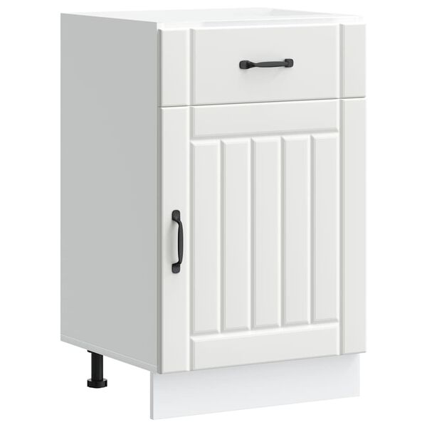 vidaXL Кухненски шкаф Lucca Бяла инженерна дървесина