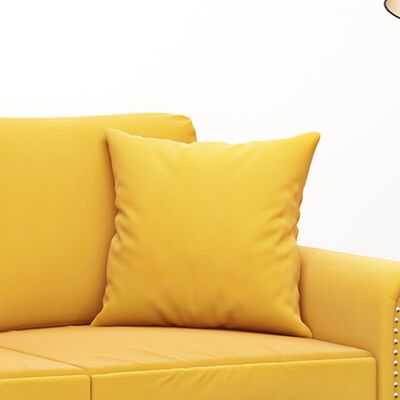 vidaXL Декоративни възглавници, 2 бр, Жълто , 40x40 см, кадифе