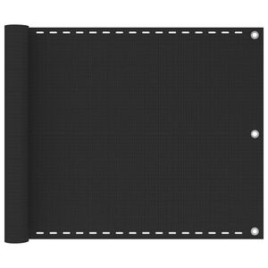 vidaXL Балконски параван, HDPE, 75x500 см, антрацит