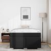 vidaXL Рамка за легло с матрак Черно 120 x 200 cm текстил