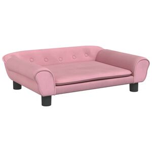 vidaXL Детски диван, розов, 70x45x26 см, кадифе