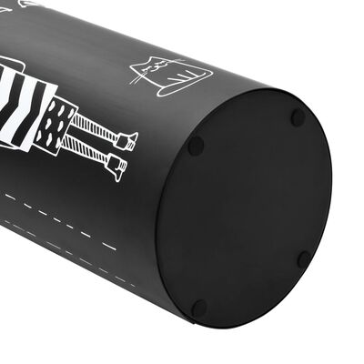 vidaXL Поставка за чадъри "Жени", стомана, черна