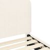 vidaXL Легло за деца с табла с таблото Крем 80 x 200 cm Вълнена тъкан