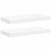 vidaXL Окачени стенни рафтове, 2 бр, бели, 50x23,5x3,8 см, МДФ