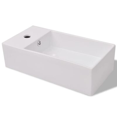 vidaXL Комплект мебели за баня от 3 части и мивка, черен цвят