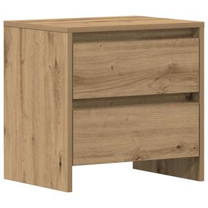 vidaXL Нощен шкаф Дъб 45 x 34 x 44,5 см Инженерна дървесина