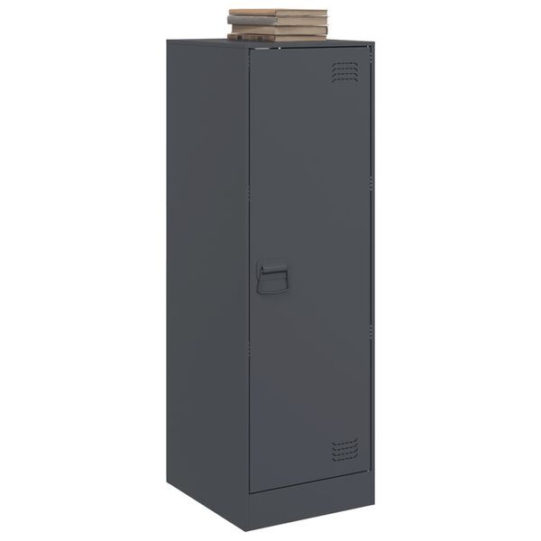 vidaXL Бюфет, антрацит, 34,5x39x107 см, стомана