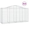 vidaXL Габионни кошници арка 14 бр 200x50x100/120см поцинковано желязо