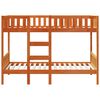 vidaXL Двуетажно легло, восъчнокафяво, 90x200 см, борово дърво масив