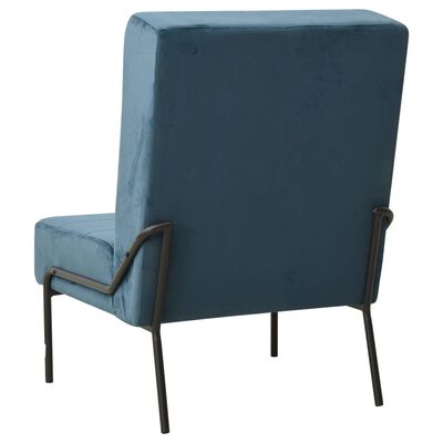 vidaXL Стол за релаксация, 65x79x87 см, син, кадифе