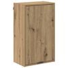 vidaXL Шкаф за баня Дъб 39 x 23,5 x 65 см Инженерно дърво, Метал