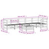 vidaXL Градински комплект диван от 7 части, масивно дърво бор