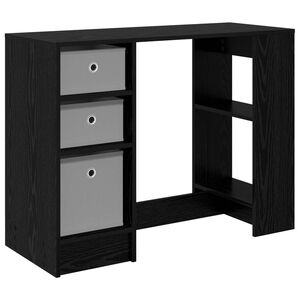 vidaXL Бюро с чекмедже Черния дъб 100 x 40 x 75 cm Инженерно дърво