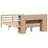 vidaXL Легло с етажерка за книги, без матрак, 140x200 см, бор масив