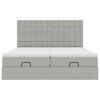 vidaXL Османска легло с матраци, светлосиво, 200x200 см, кадифе