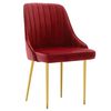 vidaXL Трапезни столове, 6 бр, виненочервени, кадифе